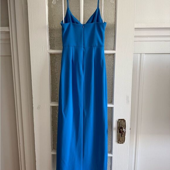 Aqua Strappy Cutout Maxi Dress – Tailored Petite Fit (Size 4) - Picture 4 of 4